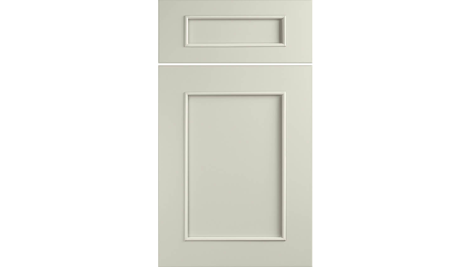 A classic flat panel cabinet door with sleek, simple molding and quality cabinet construction.