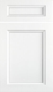 The Covington door style is a flat panel door with a deep center panel and elegant profiles.