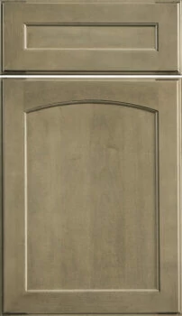 Dura Supreme's Hampton Panel door style is an arched door with a flat panel with classic details.