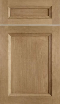 Our Lauren door is a beautifully beveled flat panel cabinet style with sleek slanted inside profiles with French mitered construction.