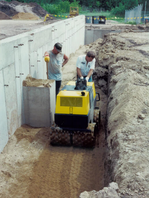 Steve Anderson of Dura Supreme Cabinetry helps build their current headquarters in Howard Lake, Minnesota.