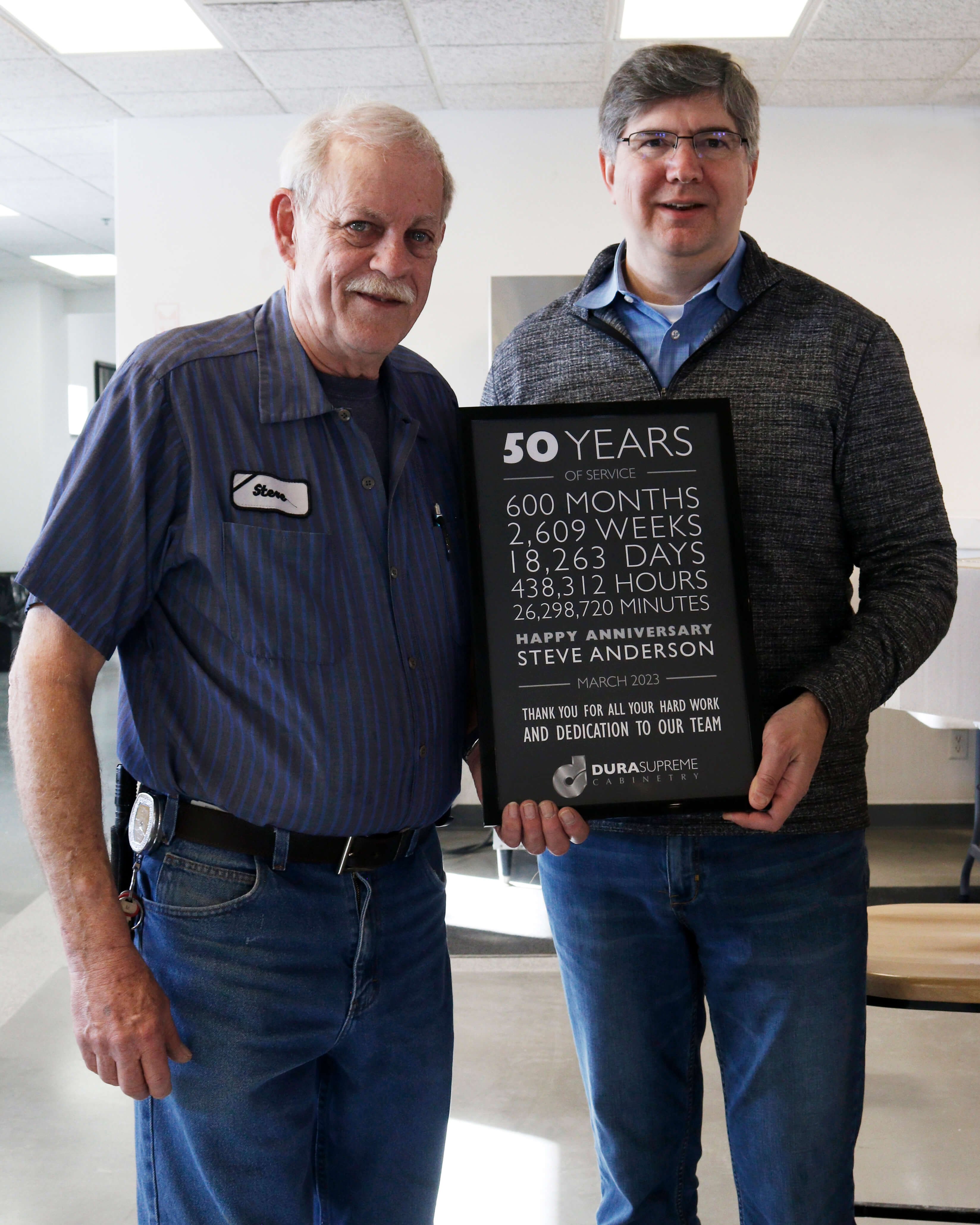 Minnesota company celebrates employees 50th milestone anniversary working for the business.