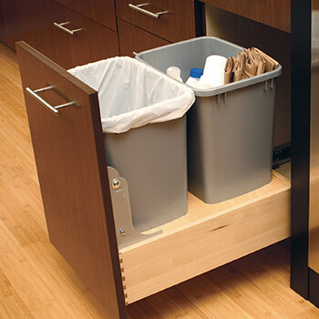 A recycling cabinet with a servo-drive installed.