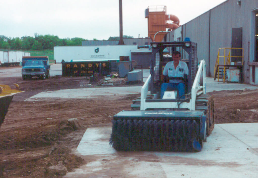 Factory employee helping with the construction of Dura Supreme cabinetry's factory in Howard Lake MN.