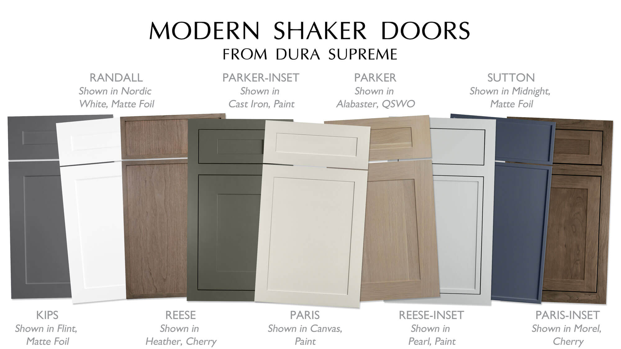 Modern Shaker Cabinet Doors from Dura Supreme Cabinetry.