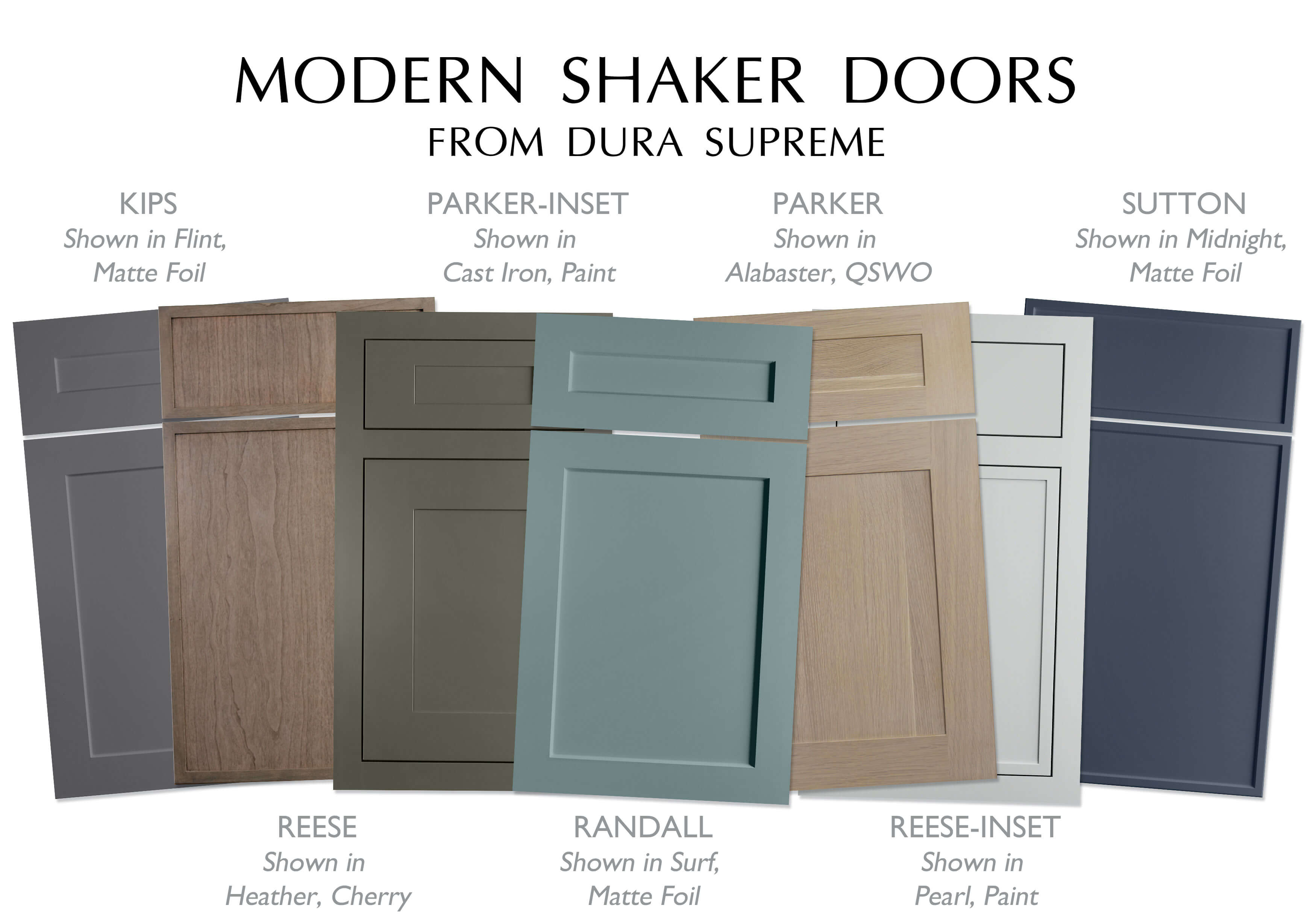Modern Shaker Cabinet Doors from Dura Supreme Cabinetry.