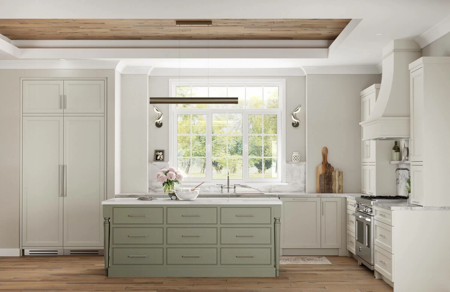 A Modern English Style Kitchen with Dramatic Cabinet Door Styles - Dura ...