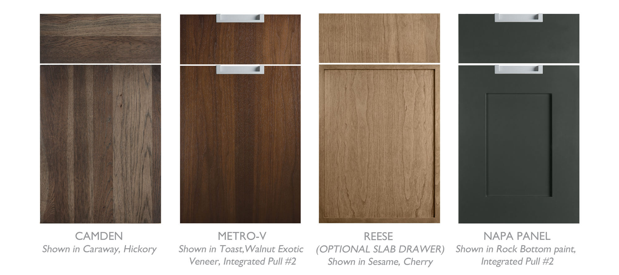 Example of Mid-Century Modern cabinet door styles from Dura Supreme Cabinetry.
