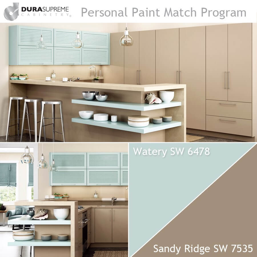 Creating a kitchen color palette with two primary colors.