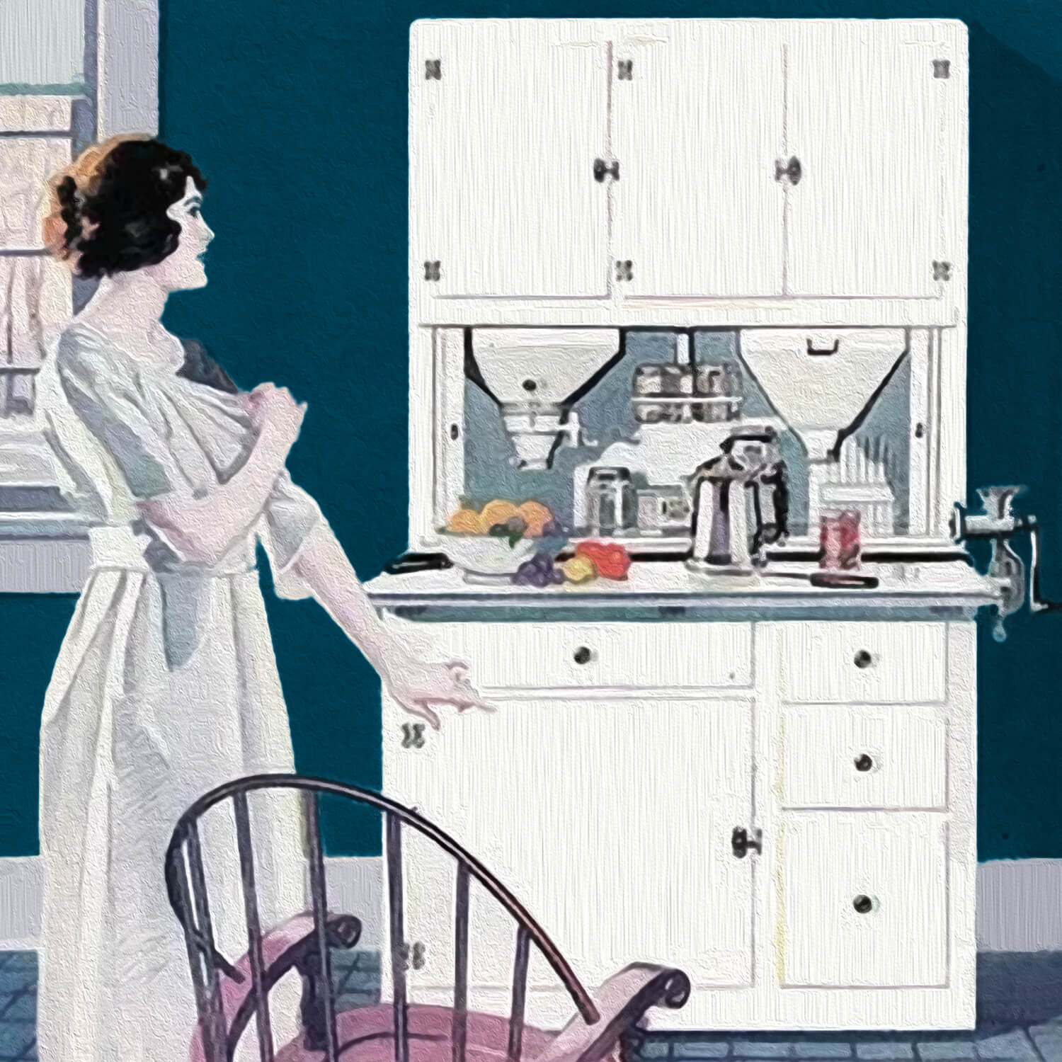 A Hoosier Cabinet Ad from the early 1900s.