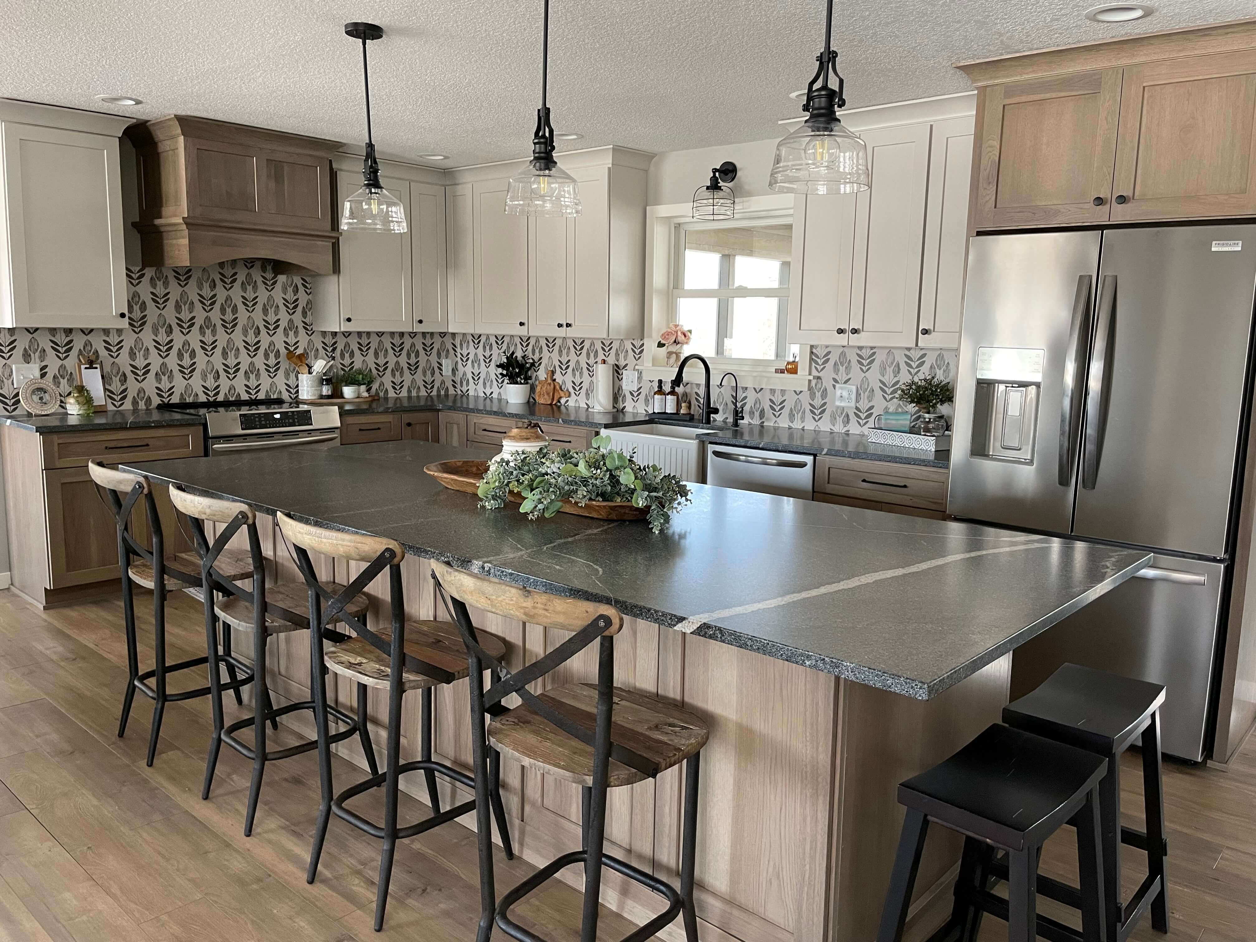 A beautiful new kitchen remodel with Dura Supreme cabinets.