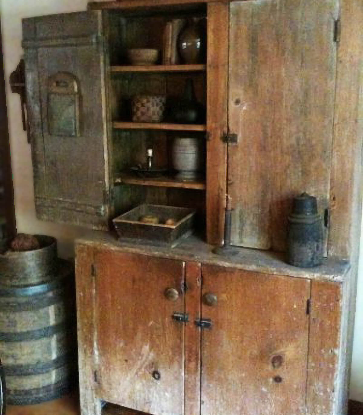 A salvaged larder cabinet from the early 1900s.