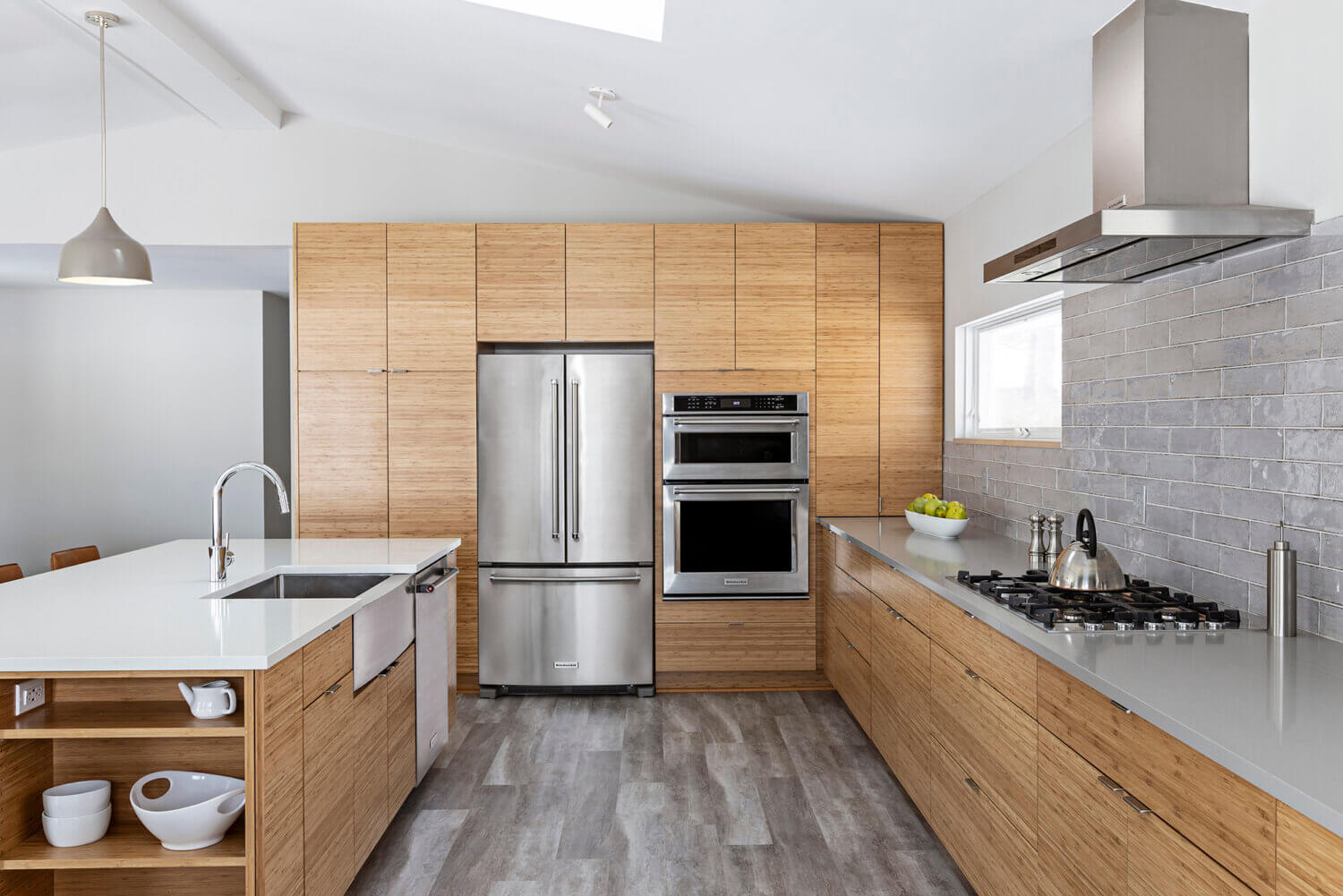 Eco-friendly bamboo cabinets for modern kitchens