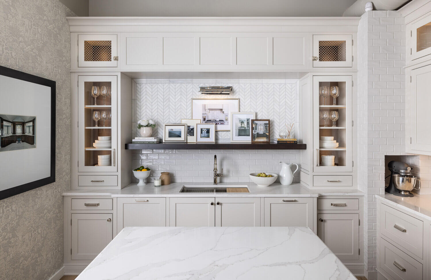 Every inch in this inset kitchen features well-thought-out storage solutions.