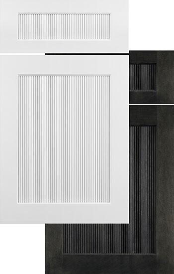 Reeded cabinet doors from Dura Supreme.