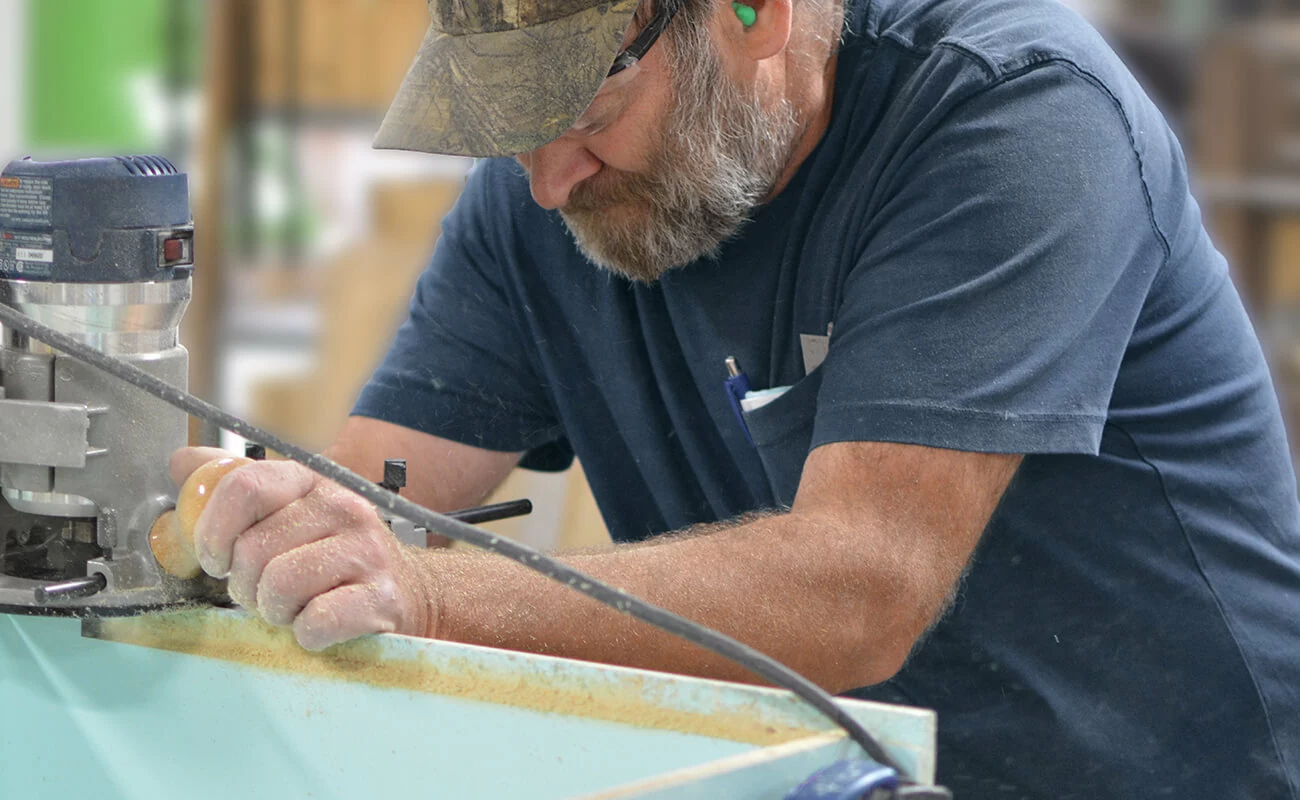 An American cabinet maker hard at work, crafting semi-custom and custom cabinetry made in the USA with globally sourced materials. Dura Supreme cabinetry offers the best in value, design, quality, and craftsmanship.