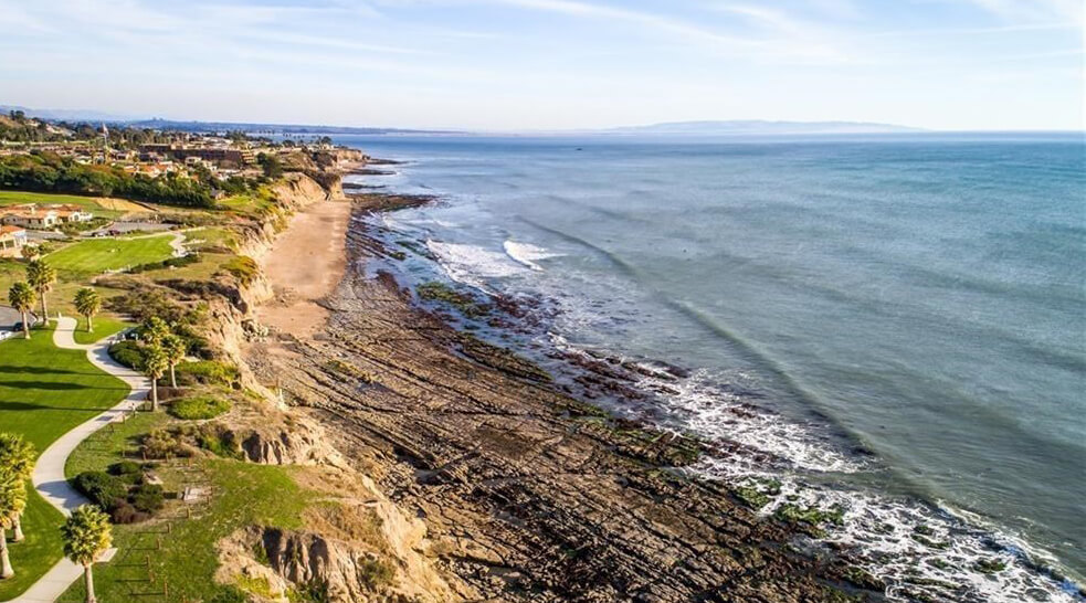 View of the local beach.