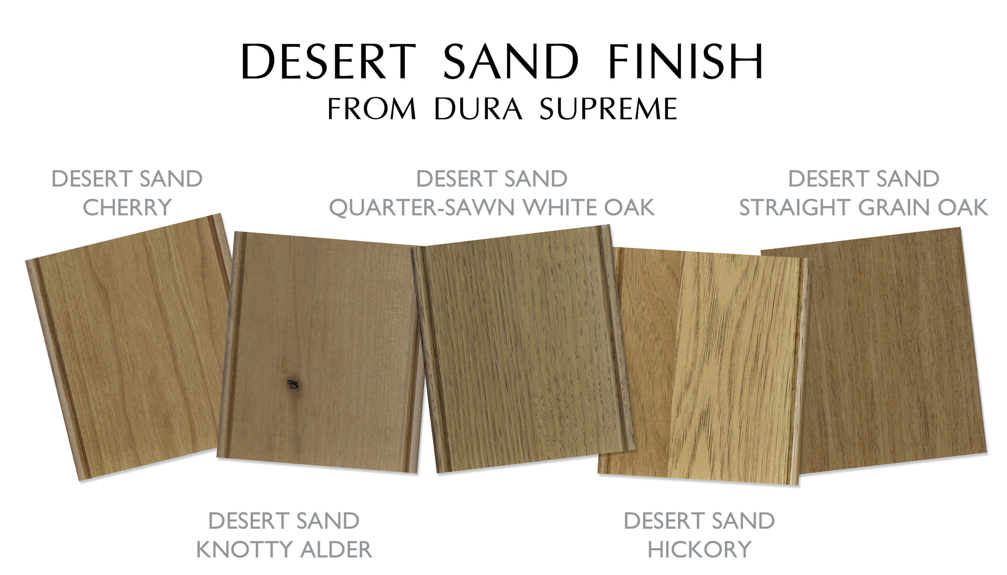The new, true-brown Desert Sand stain by Dura Supreme Cabinetry.