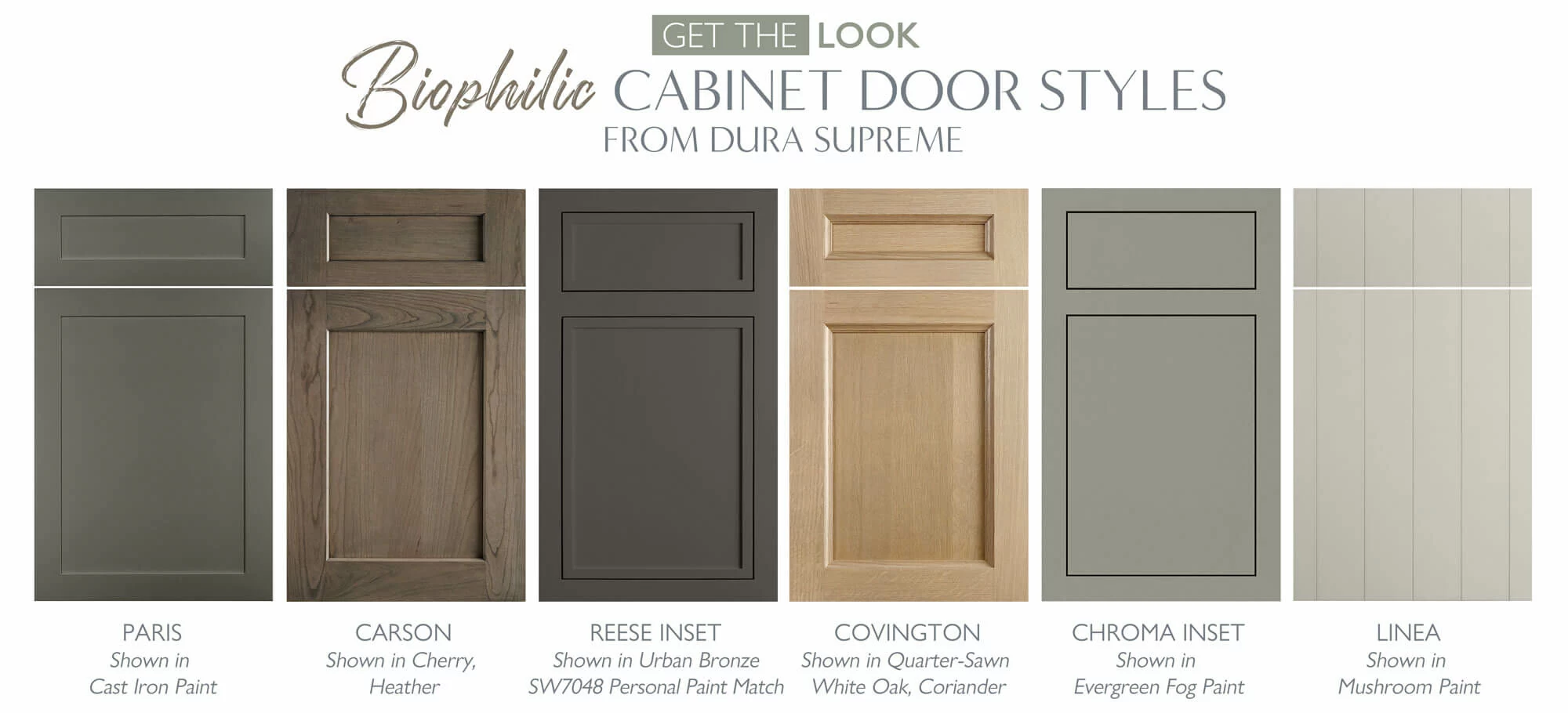 Get the Look! Biophilic Cabinet Door Styles by Dura Supreme.