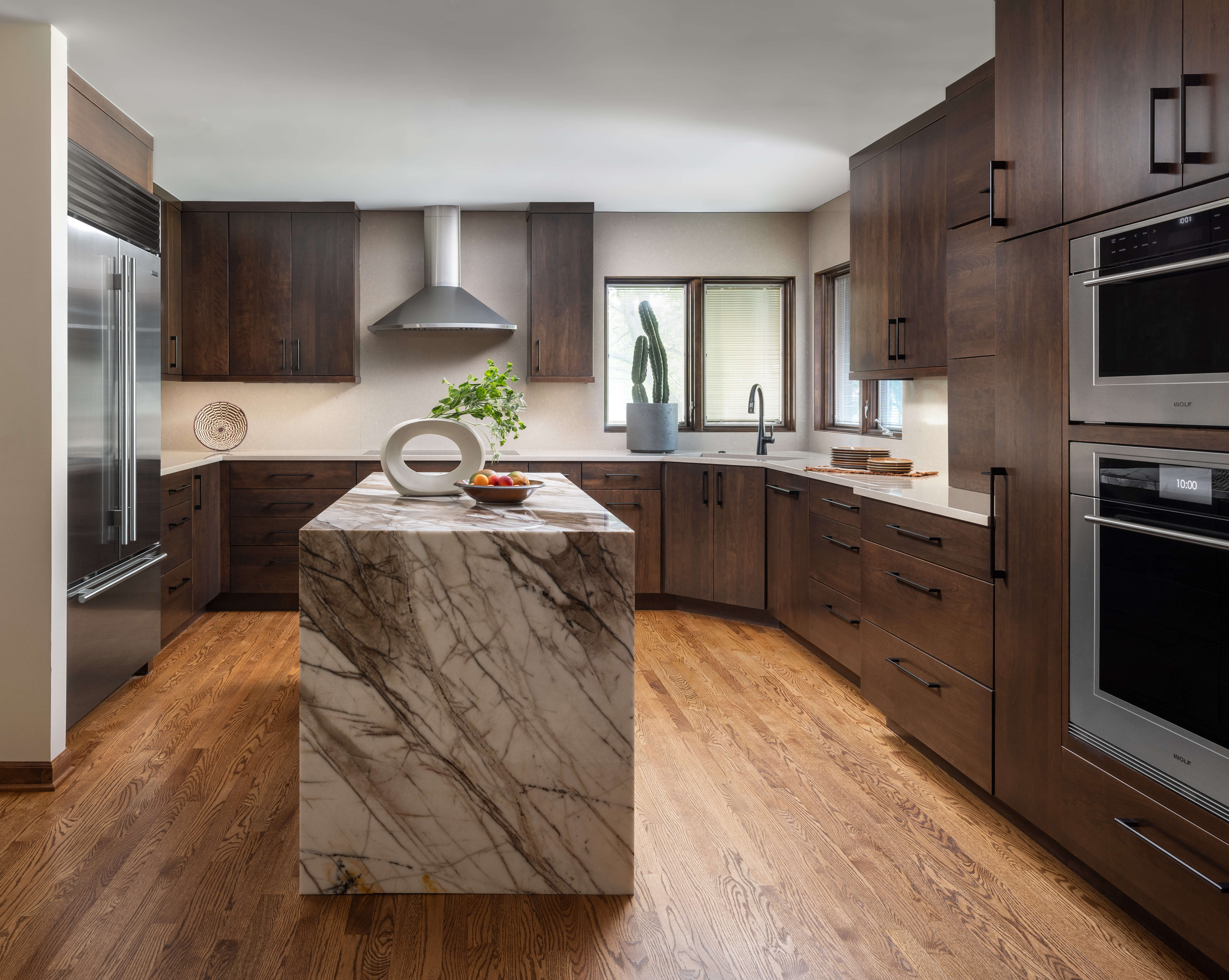 The Simple Sophistication of Slab Wood Doors - Dura Supreme Cabinetry